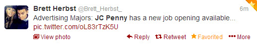 funny reply to jc penny Super Bowl mistake tweets